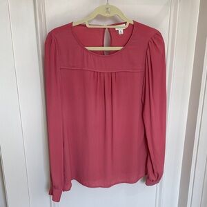 J crew Long Sleeve Pink Blouse